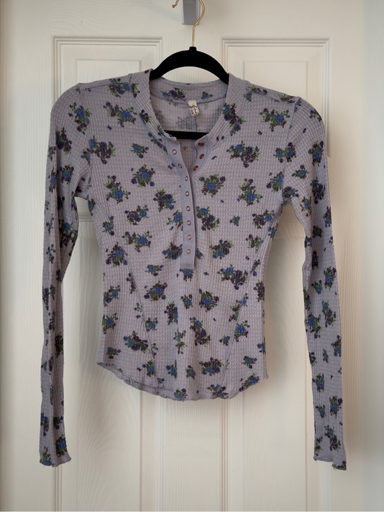 Free People Tops - Free people intimately waffle top long sleeve tee floral